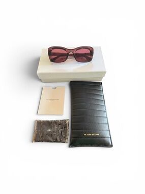 Brand New Victoria Beckham Pink Rectangle Sunglasses